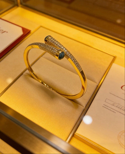 [Veyra Jewelry] Partially Set Diamond Bangle