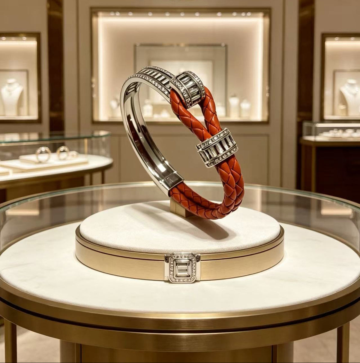 ¡®Veyra Jewelry2026 New Half-Diamond Horseshoe Buckle Bangle