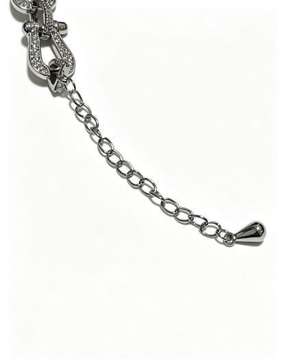 ¡®Veyra JewelryDiamond-studded Horseshoe Bracelet