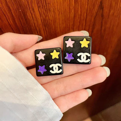 [Veyra Jewelry]Square Stud Earrings
