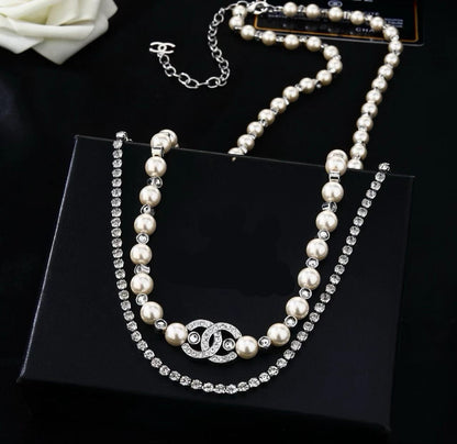 [Veyra Jewelry]Double C Pearl Waist Chain