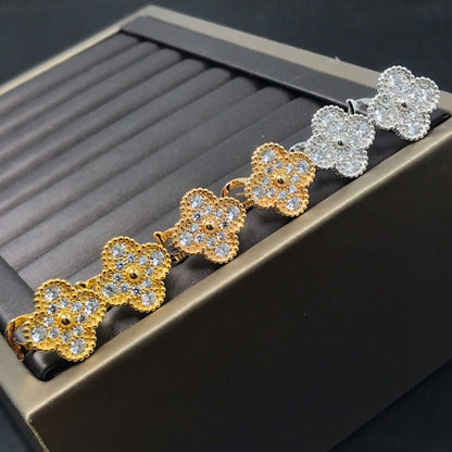 ¡®Veyra Jewelry¡¯Full Pave Clover Stud Earrings