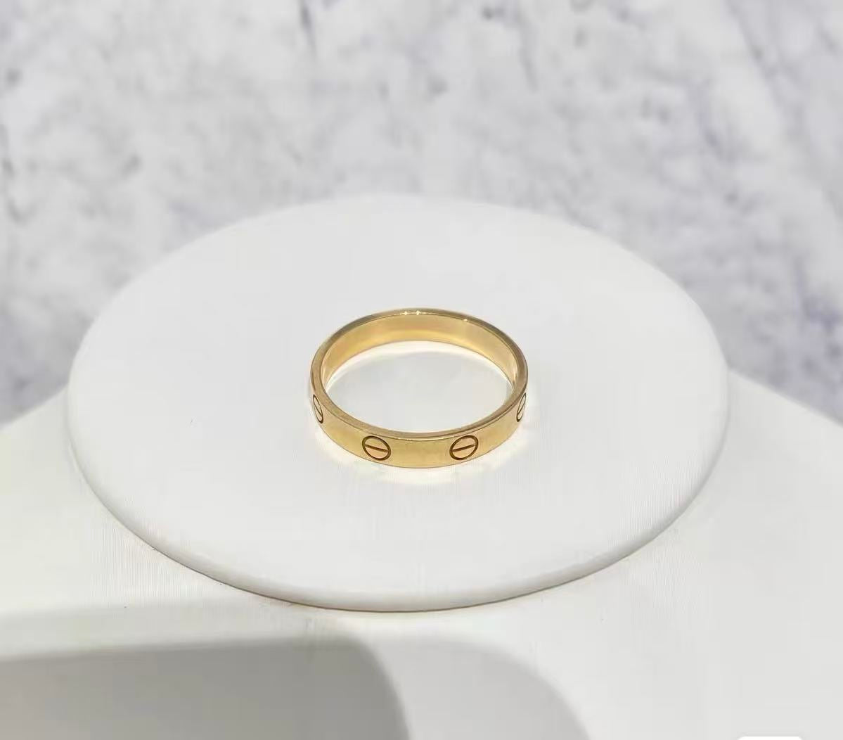 ¡®Veyra Jewelry¡¯LOVE RING 4MM Plain version, GOLD