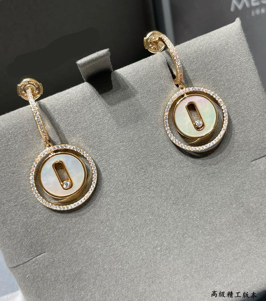 [Veyra Jewelry]Lucky Move Mother‑of‑Pearl Earrings