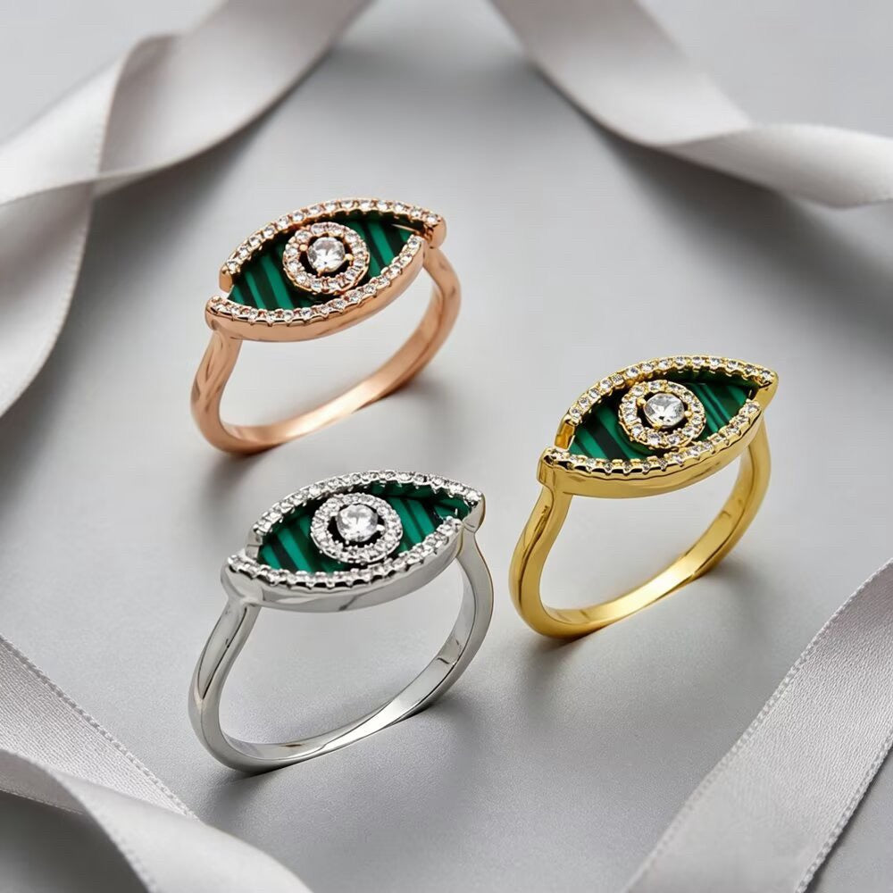 [Veyra Jewelry]Lucky Eye Malachite Ring