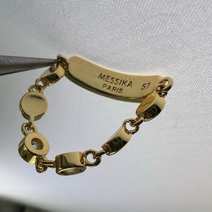 [Veyra Jewelry]Move Link Chain Ring with Two Moving Diamonds