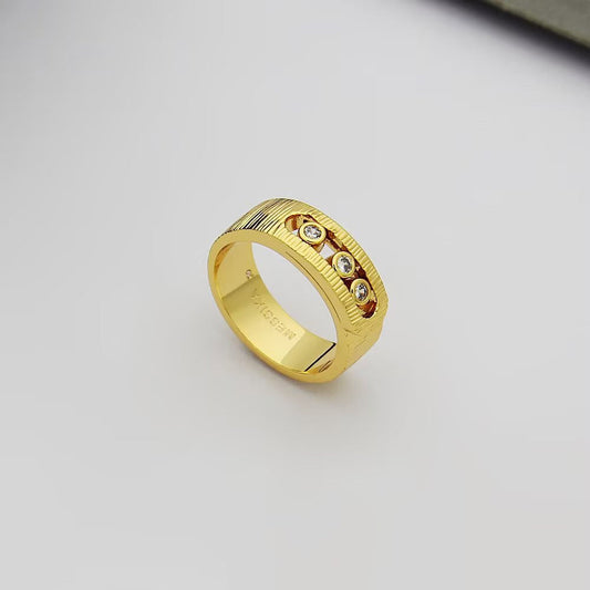[Veyra Jewelry]Move Wide 3 Moving Diamond Men's Ring