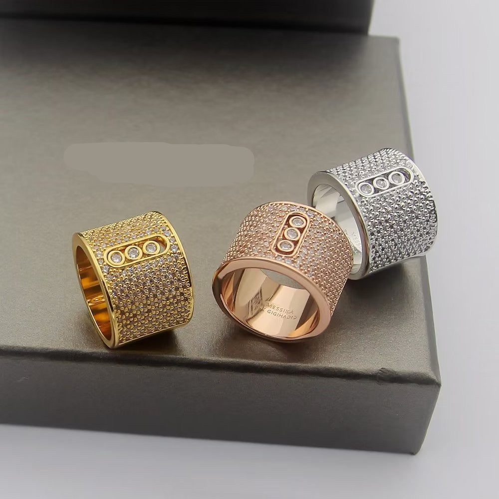 [Veyra Jewelry] Move Wide Full Pavé Diamond Ring