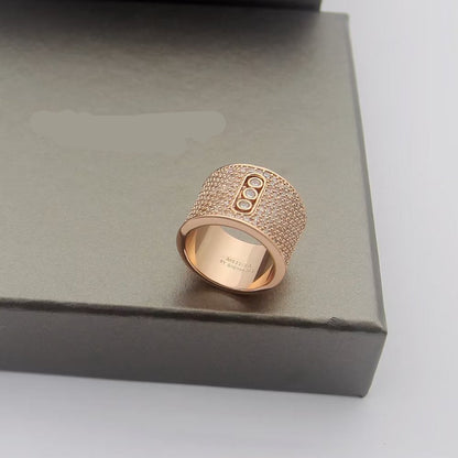[Veyra Jewelry] Move Wide Full Pavé Diamond Ring