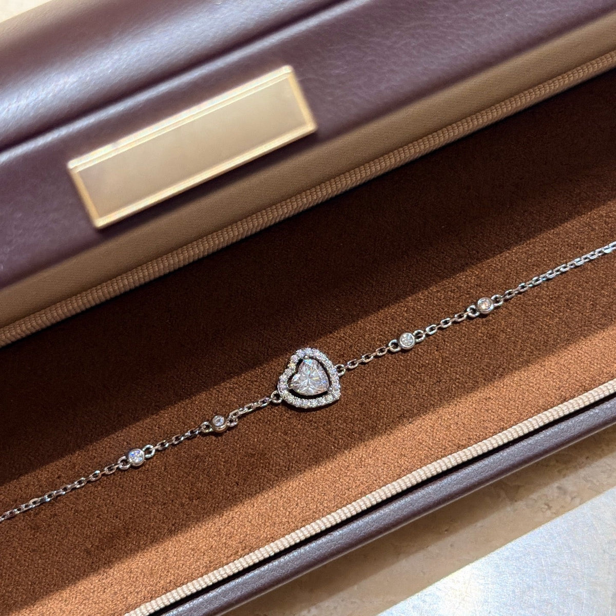 [Veyra Jewelry]Heart Sliding Diamond Bracelet