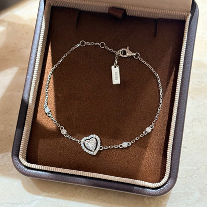 [Veyra Jewelry]Heart Sliding Diamond Bracelet