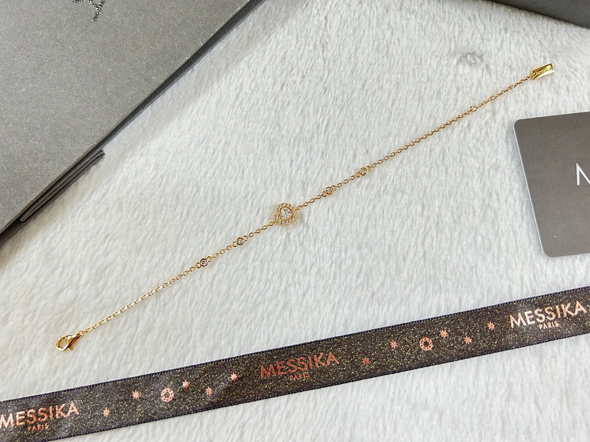 [Veyra Jewelry]Heart Sliding Diamond Bracelet