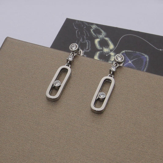 [Veyra Jewelry] Move Uno Drop Earrings, Movable Stone