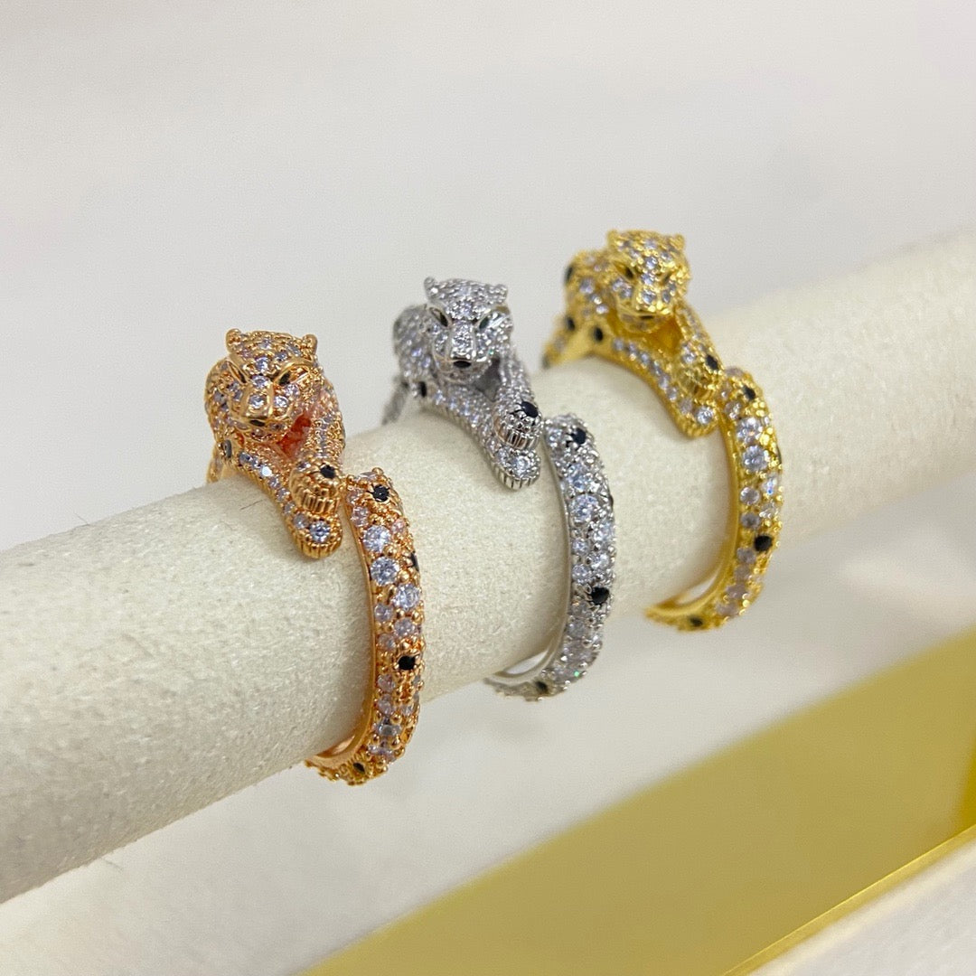 ¡®Veyra Jewelry¡¯Double‑Panther Open Ring