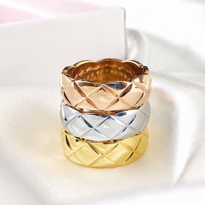¡®Veyra Jewelry¡¯Quilted pattern ring, diamond‑free