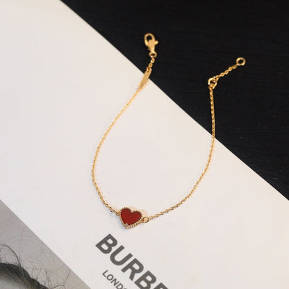 ¡®Veyra Jewelry¡¯Sweet Alhambra Mini Carnelian Heart Bracelet
