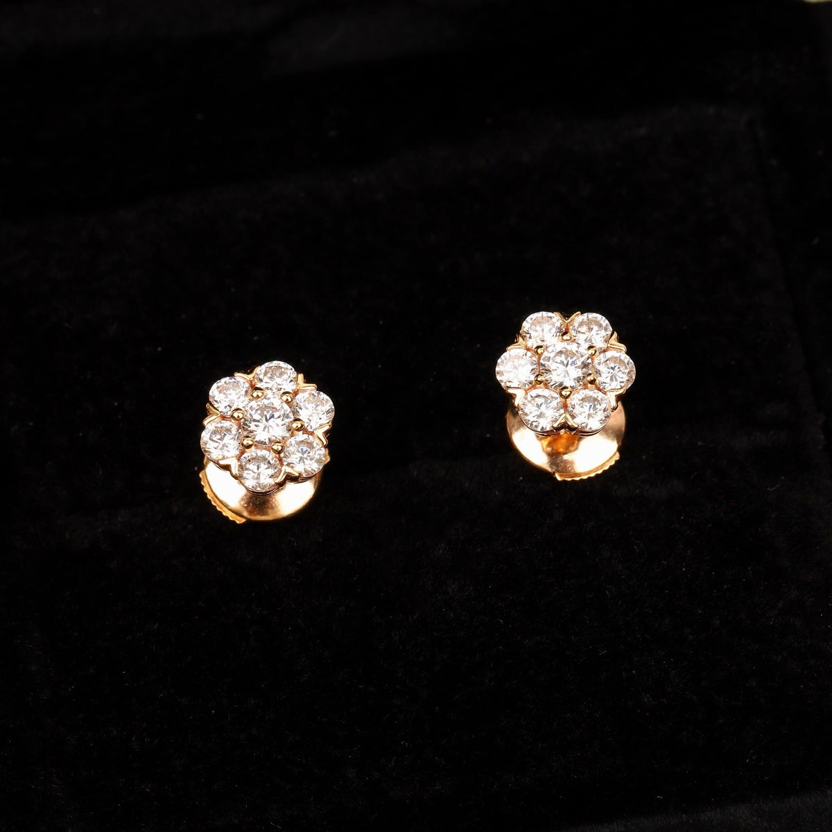 ¡®Veyra Jewelry¡¯Fleurette Stud Earrings, 18K Gold‑Plated, 7‑Stone