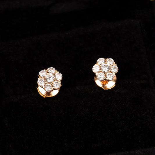 ¡®Veyra Jewelry¡¯Fleurette Stud Earrings, 18K Gold‑Plated, 7‑Stone