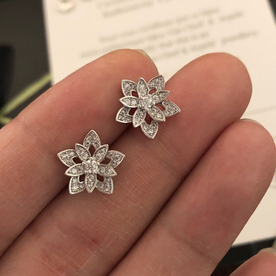 ¡®Veyra Jewelry¡¯Lotus Openwork Earrings（Mini）