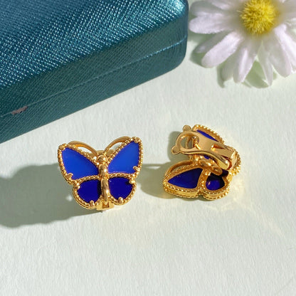 ¡®Veyra Jewelry¡¯ Sweet Alhambra Butterfly Earstuds, Blue Chalcedony