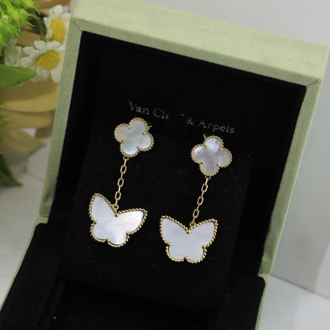 ¡®Veyra Jewelry¡¯CLOVER MEDIUM 1 MOTIFS CARNELIAN  DIAMOND earrings
