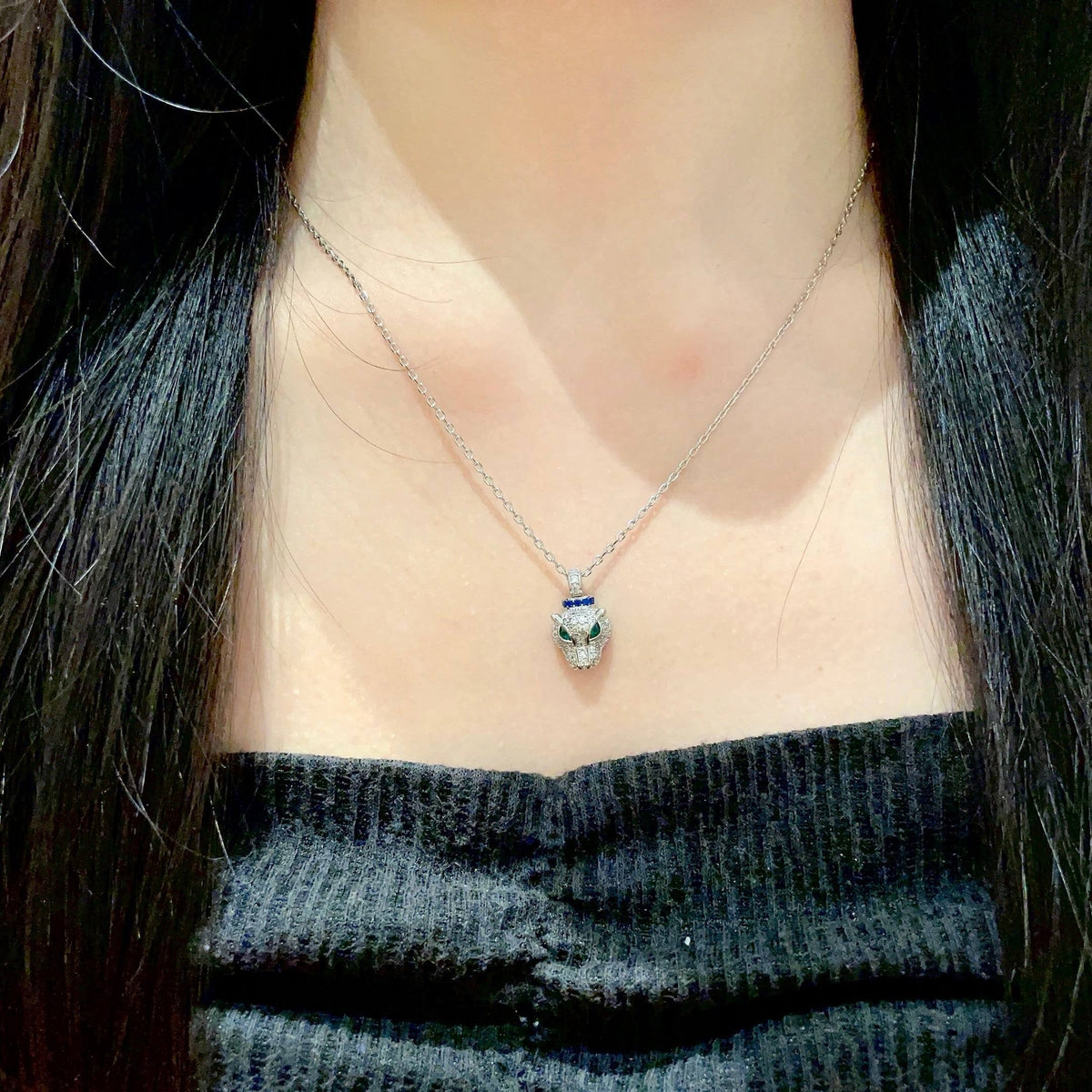 ¡®Veyra Jewelry¡¯Panthère de Cartier Pavé‑Diamond Necklace