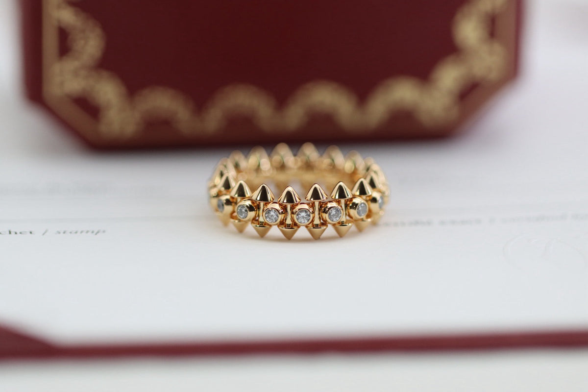 ¡®Veyra Jewelry¡¯Double‑Row Spike Full‑Diamond Band Ring
