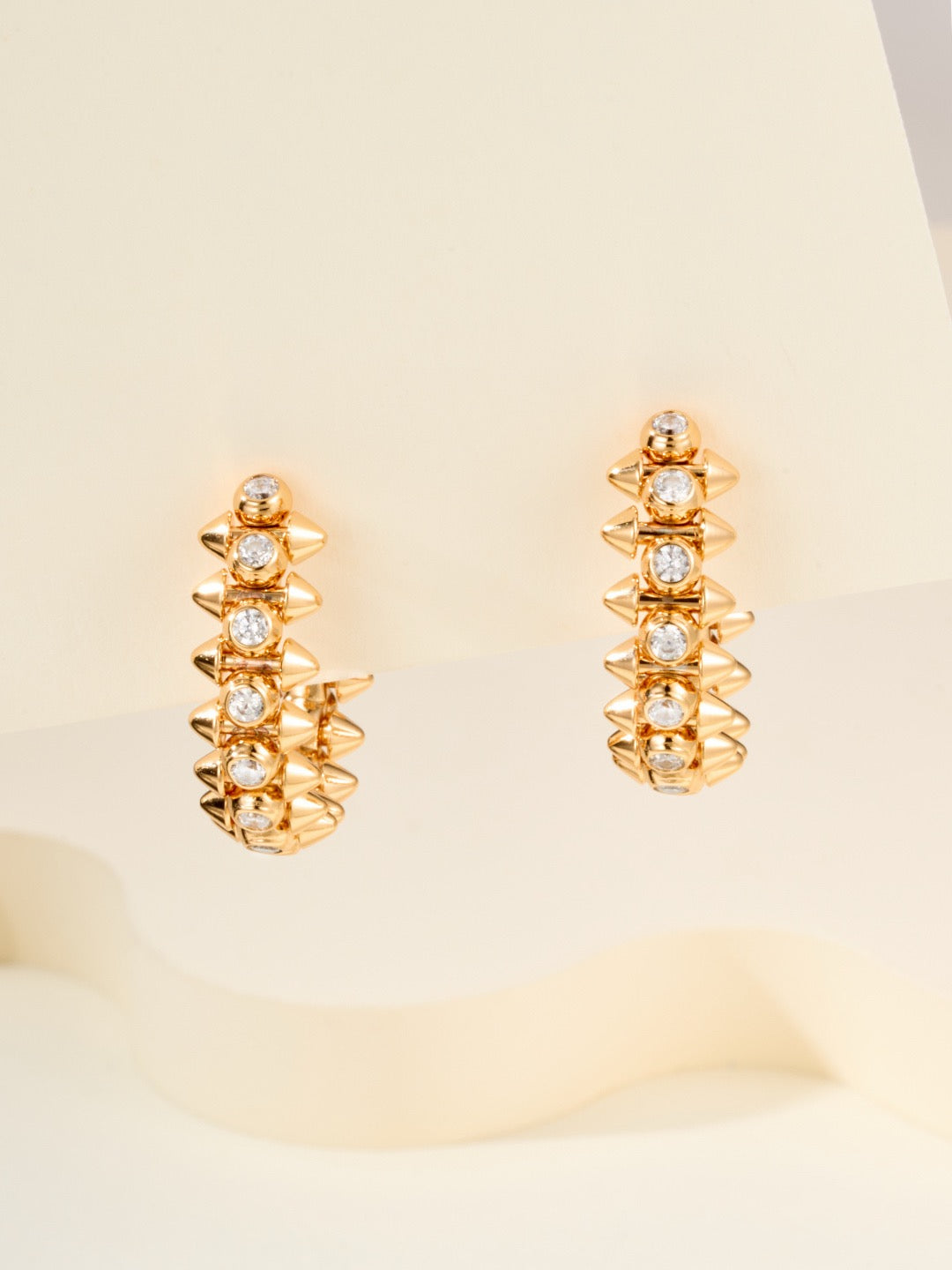 ¡®Veyra Jewelry¡¯Clash‑de  Spiked Diamond Earrings