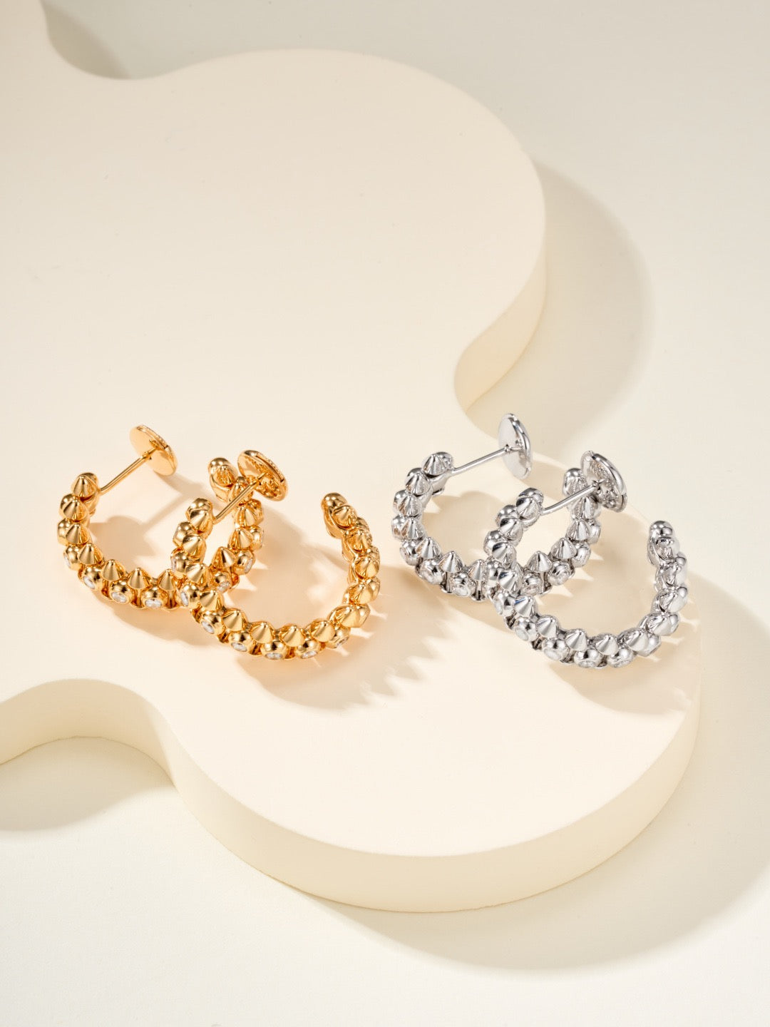 ¡®Veyra Jewelry¡¯Clash‑de  Spiked Diamond Earrings