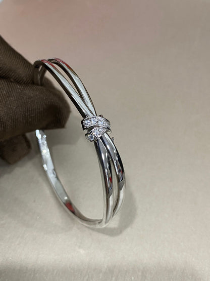 ¡®Veyra Jewelry¡¯Liens Séduction Bracelet | Diamond Twisted Knot Bangle