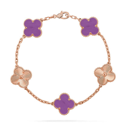 [Veyra Jewelry]New  CLOVER 5 MOTIF VIOLET BRACELET COLLECTION