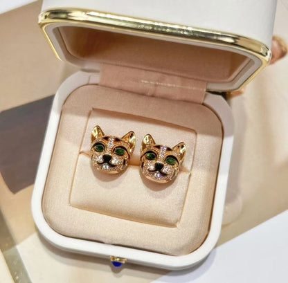 ¡®Veyra Jewelry¡¯ Panther Face Stud Earrings
