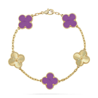 [Veyra Jewelry]New  CLOVER 5 MOTIF VIOLET BRACELET COLLECTION
