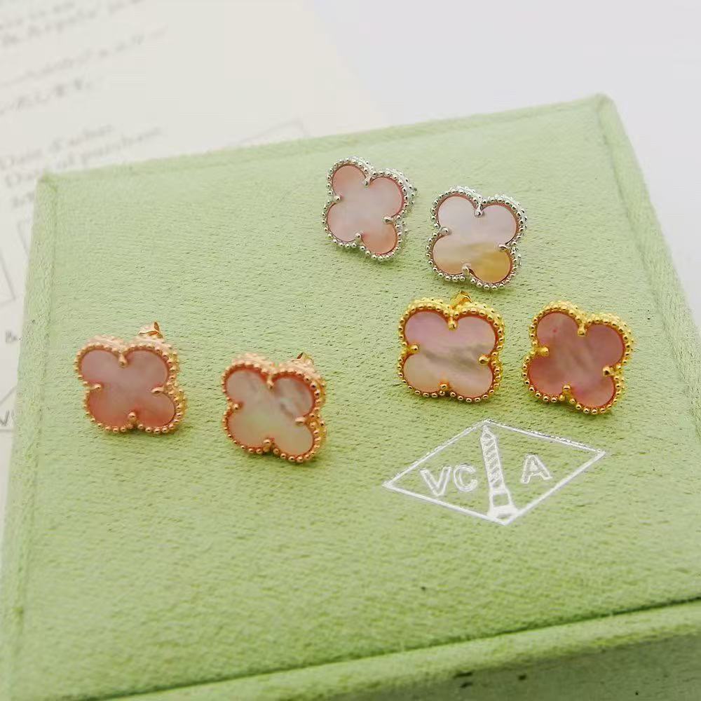 [Veyra Jewelry]Clover Mini Pink Earrings