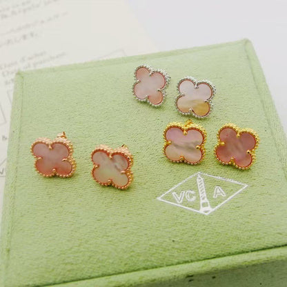 [Veyra Jewelry]Clover Mini Pink Earrings