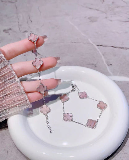 [Veyra JewelryLight Pink Braided Bracelet