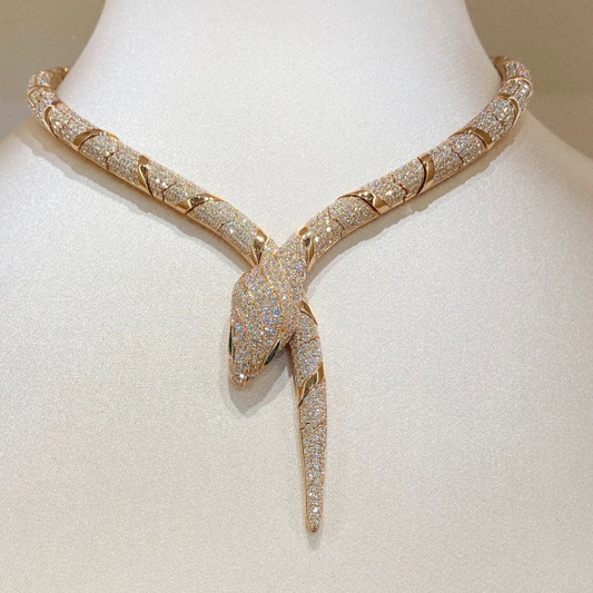 [✨Veyra Jewelry✨]HAUTE COUTURE GOLD SERPENTI NECKLACE