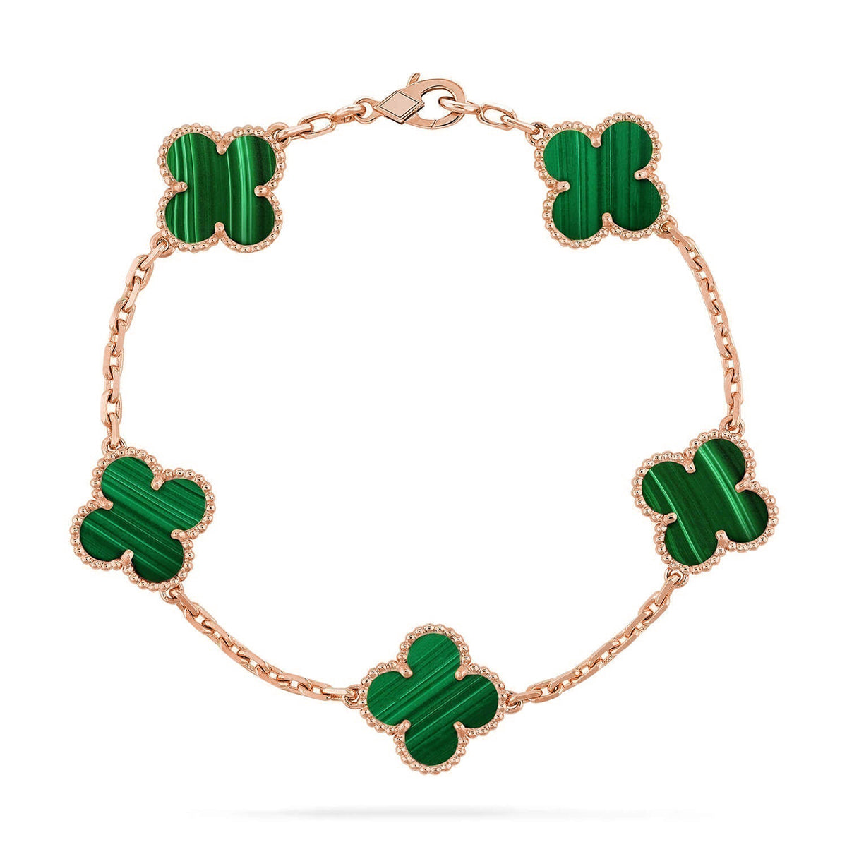 [Veyra Jewelry]New  CLOVER 5 MOTIF MALACHITE BRACELET COLLECTION