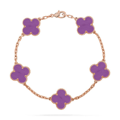 [Veyra Jewelry]New  CLOVER 5 MOTIF VIOLET BRACELET COLLECTION