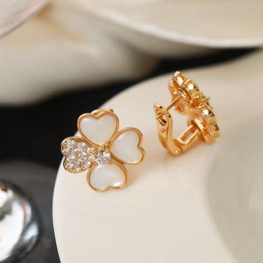 [Veyra Jewelry]FRIVOLE PINK GOLD FLOWER DIAMOND EARRINGS 2