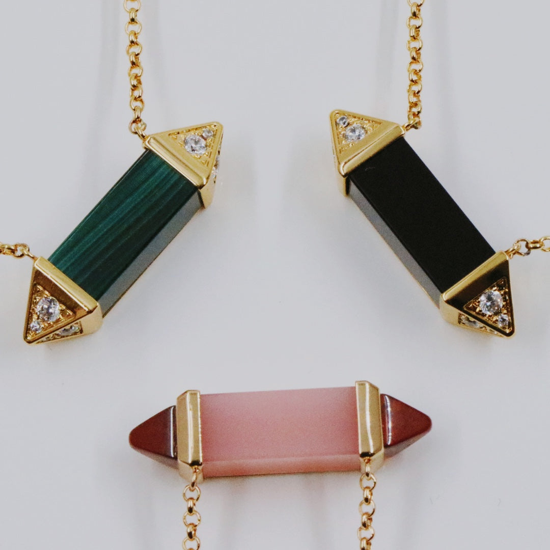 ¡®Veyra Jewelry¡¯Color Stone Bar Pendant Necklace