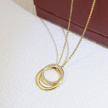 ¡®Veyra Jewelry¡¯Double Circle Pendant Necklace