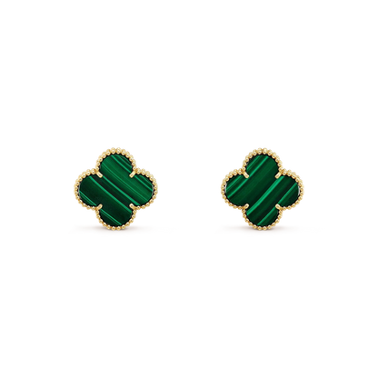 ¡®Veyra Jewelry¡¯CLOVER MINI 9.5MM MALACHITE  EARRINGS