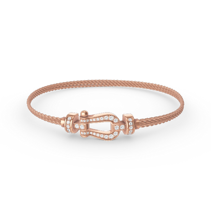 ¡®Veyra Jewelry¡¯FORCE SMALL HORSESHOE  DIAMOND CHAIN ROPE BRACELET