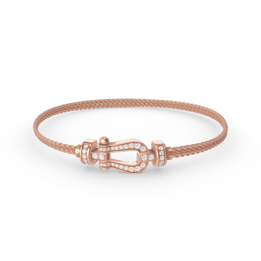 ¡®Veyra Jewelry¡¯FORCE SMALL HORSESHOE  DIAMOND CHAIN ROPE BRACELET