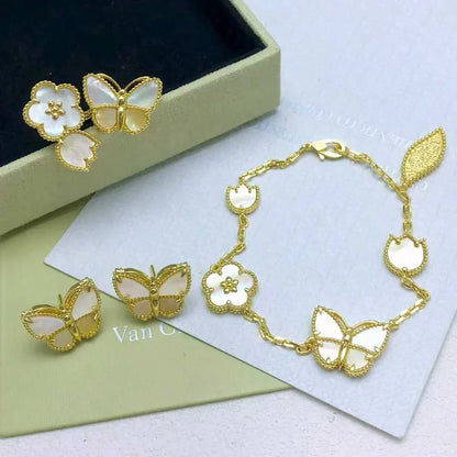 [Veyra Jewelry] 26 NEW CLOVER LUCKY LIGHT YELLOW AND WHITE SET