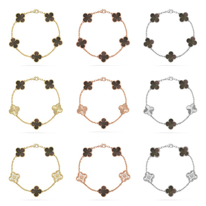 [Veyra Jewelry]New CLOVER 5 MOTIF GRAY MOP BRACELET COLLECTION
