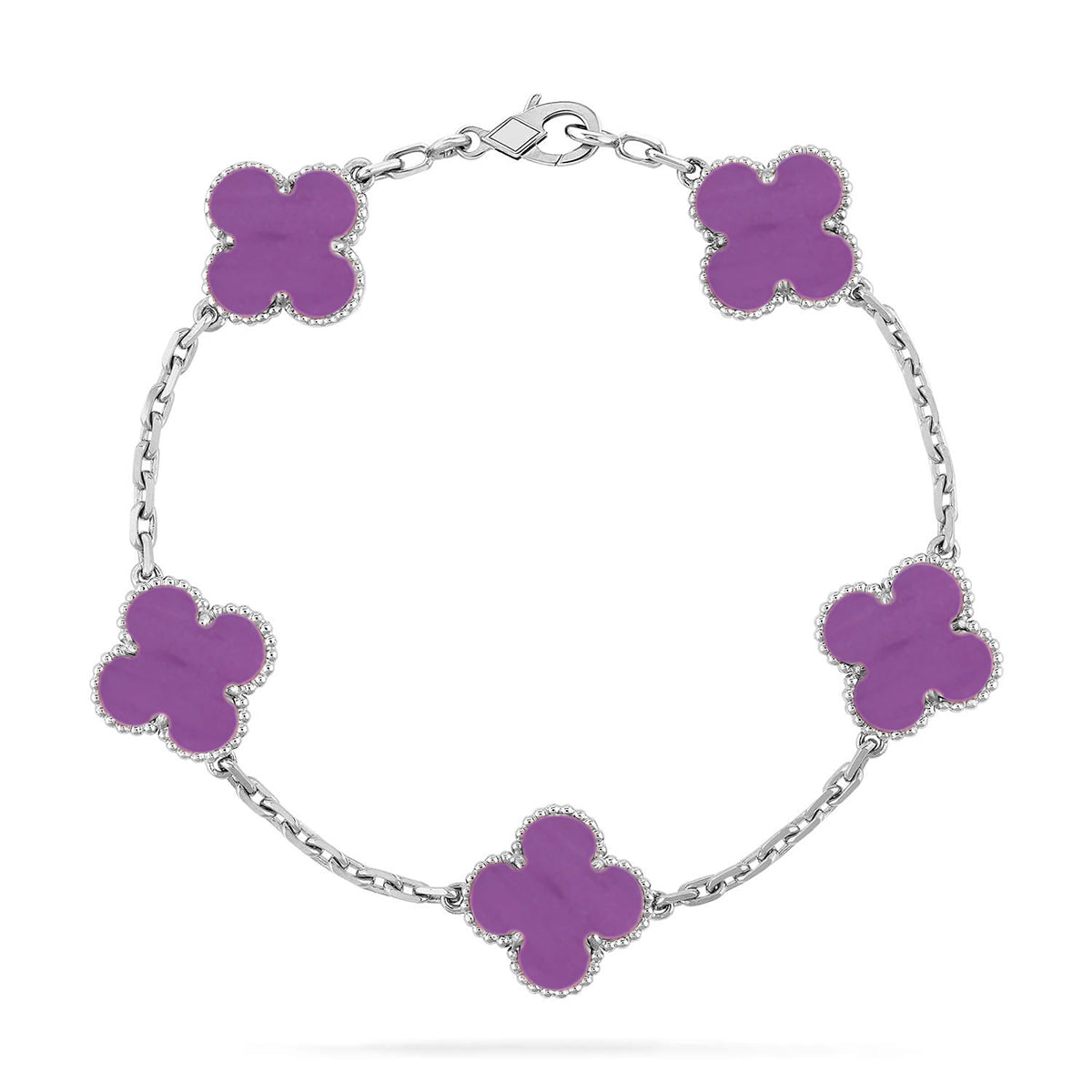[Veyra Jewelry]New  CLOVER 5 MOTIF VIOLET BRACELET COLLECTION