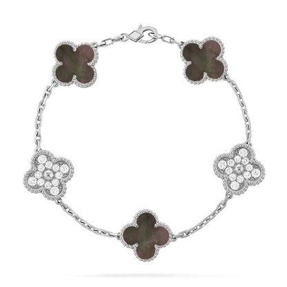 [Veyra Jewelry]New CLOVER 5 MOTIF GRAY MOP BRACELET COLLECTION