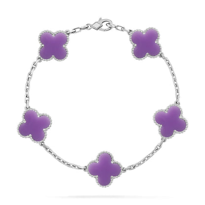 [Veyra Jewelry]New CLOVER 5 MOTIF LIGHT PURPLE BRACELET COLLECTION